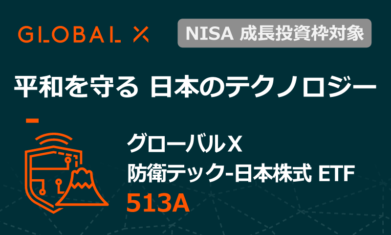 グローバル X 防衛テック-日本株式 ETF（513A）のご紹介