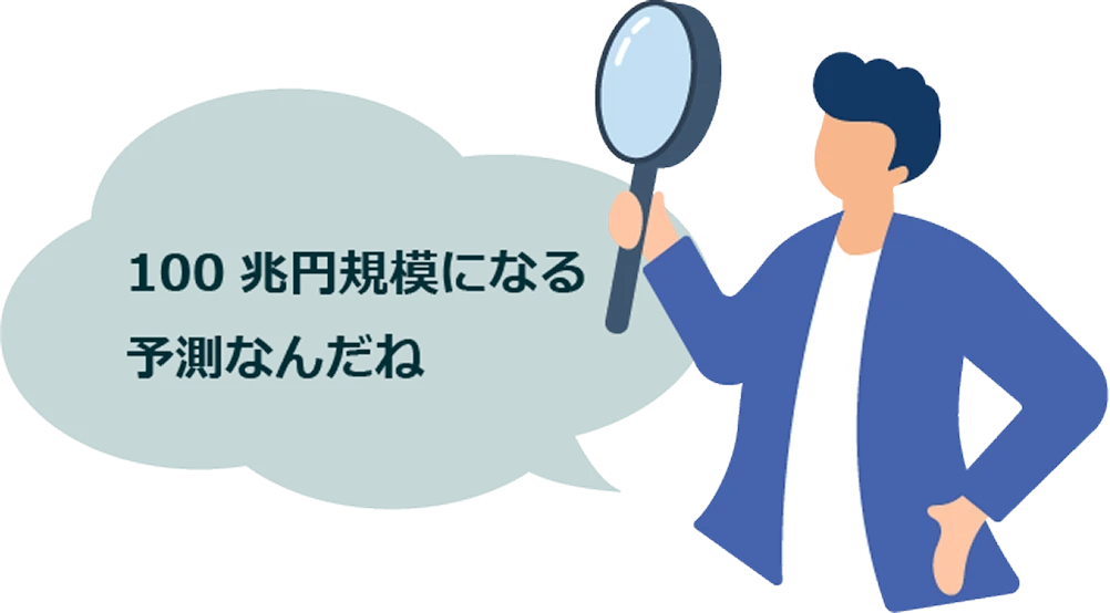 100兆円規模になる予測なんだね