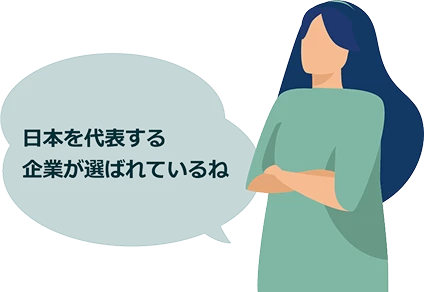 日本を代表する企業が選ばれているね