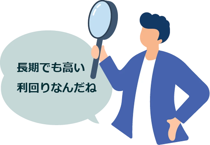 長期でも高い利回りなんだね